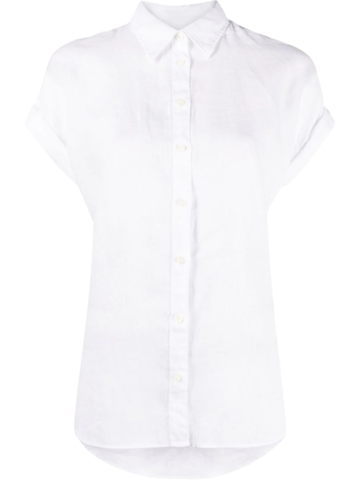 Lauren Ralph Lauren Rolled-cuffs Short-sleeve Shirt In White