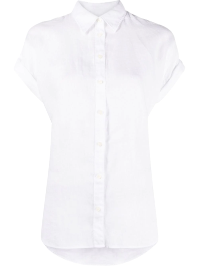 Ralph Lauren Rolled-cuffs Short-sleeve Shirt In White