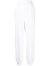 Alberta Ferretti Cut-out Detail Track Pants In White