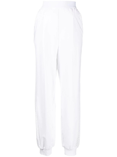Alberta Ferretti Cut-out Detail Track Pants In White