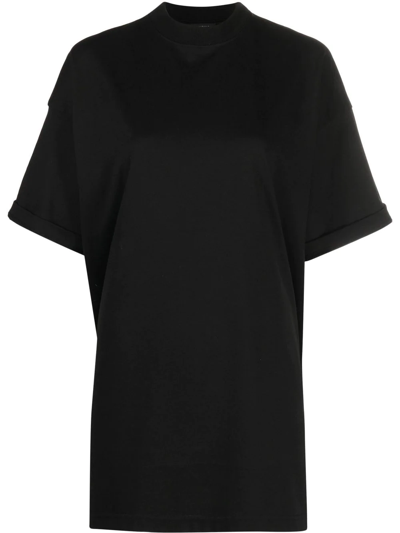 Balenciaga Round-neck Oversized T-shirt In Black