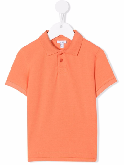 Knot Kids' Sloane Organic Cotton Polo Shirt In Orange