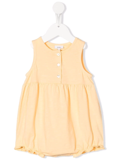 Knot Babies' Mary Sleeveless Romper In Orange