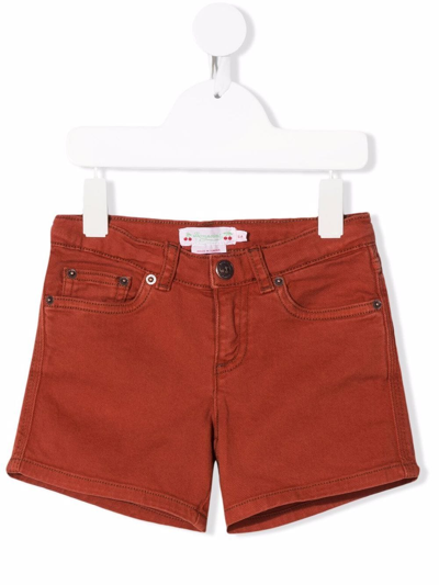 Bonpoint Teen Above-knee Straight Shorts In Orange