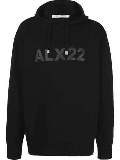 Alyx Logo-print Pullover Hoodie In Black