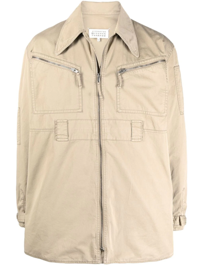 Maison Margiela Lightweight Cotton Jacket In Beige