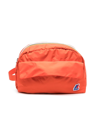 K-way Kids' Zip-up Clutch Bag In Orange