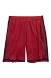 Under Armour Kids' Ua Stunt 3.0 Performance Athletic Shorts In Black Rose / Black