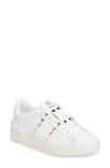 Valentino White Rockstud Untitled Sneakers In White Leather