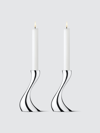 Georg Jensen Cobra Candleholder, Set Of 2 In Stainless Steel