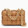 BOTTEGA VENETA CARAMEL/GOLD THE CHAIN CASSETTE BAG