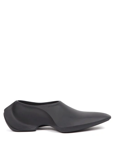Balenciaga Men's Molded Rubber Space Shoes In Black Matt