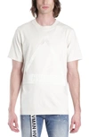Hvman Triangle Oversize Cotton Logo Graphic Tee In Cream