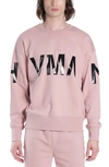 Hvman Logo Crewneck Sweatshirt In Dusty Pink