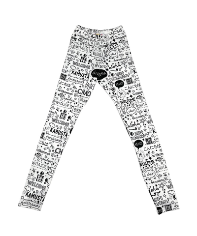 MIXED UP CLOTHING LITTLE GIRLS HELLO GRAPHIC LEGGINGS