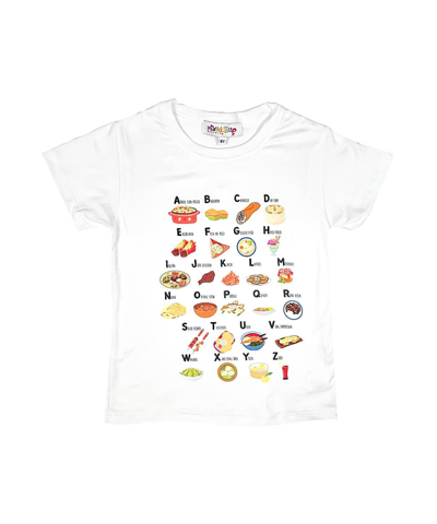 Mixed Up Clothing Toddler Girls Alphabet Printed T-shirt In White