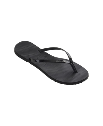 Havaianas Women's You Metallic Flip Flop Sandals Women's Shoes In Black,rubber