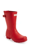 Hunter Original Short Back Adjustable Rain Boot In Military Red