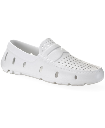 Club Room Men's Atlas Perforated Driver, Created For Macy's In White