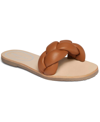 Kenneth Cole New York Women's Nellie Braid Slide Sandals Women's Shoes In Cognac