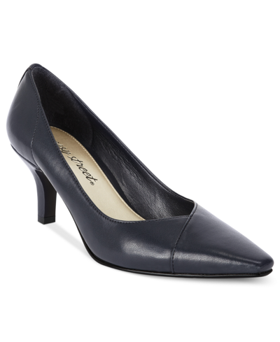 Easy Street Chiffon Pumps In New Navy