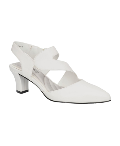 Easy Street Women's Venue Asymmetrical Pumps In White