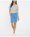 Nydj Ella Roll-cuff Denim Shorts In Parisian Blue