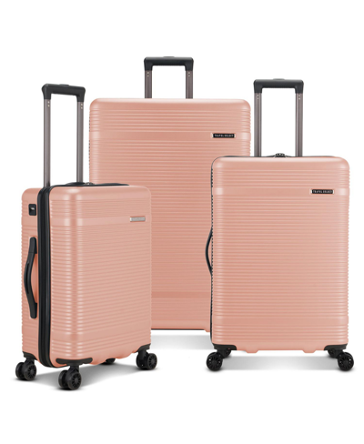 Travel Select Jaylen 3 Piece Hardside Spinners Set In Pink