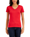 TOMMY HILFIGER V-NECK T-SHIRT, CREATED FOR MACY'S