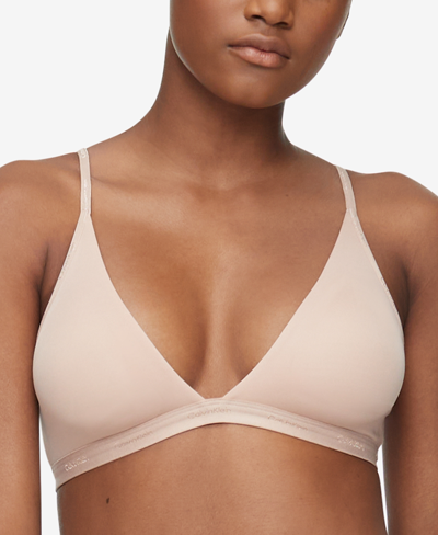 Calvin Klein Women's Form To Body Lightly Lined Triangle Bralette Qf6758 In Cedar