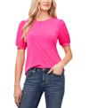 Cece Puff Sleeve Crepe Top In Brt Gerani