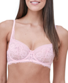 Skarlett Blue 'minx' Unlined Lace Demi Underwire Bra In Chiffon/white