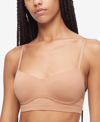 Calvin Klein Perfectly Fit Flex Lightly Lined Wirefree Bralette In Sandalwood