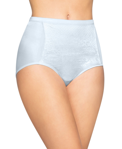 Vanity Fair Women's Smoothing Comfort With Lace Brief Underwear In Star White