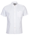 Barbour Nelson Linen & Cotton Solid Classic Fit Button Down Shirt In White