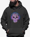 La Pop Art Men's Word Art Styles Of Edm Music Hooded Sweatshirt In Dark Gray