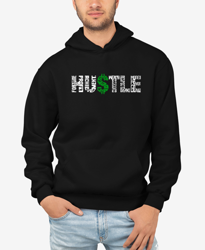 La Pop Art Men's Word Art Hustle Hooded Sweatshirt In Black