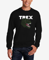 La Pop Art Men's Word Art T-rex Head Crewneck Sweatshirt In Black