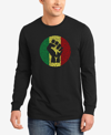 La Pop Art Men's Word Art Long Sleeve Get Up Stand Up T-shirt In Black