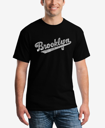 La Pop Art Men's Premium Blend Word Art Brooklyn Neighborhoods T-shirt In Black