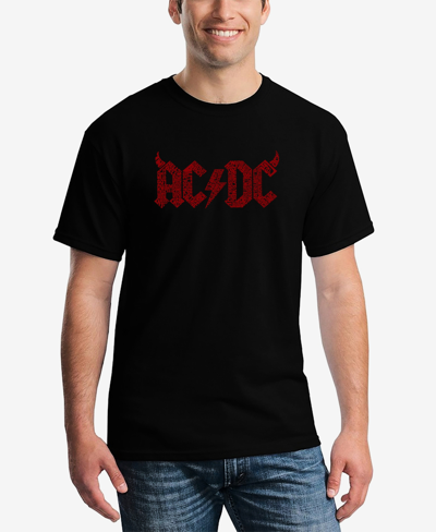 La Pop Art Men's Word Art Acdc Song Titles T-shirt In Black