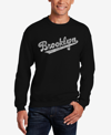 La Pop Art Men's Word Art Brooklyn Neighborhoods Crewneck Sweatshirt In Black