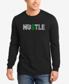 La Pop Art Men's Word Art Hustle Crewneck Sweatshirt In Black