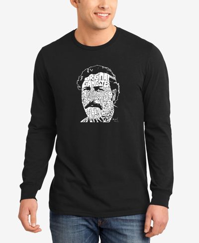 La Pop Art Men's Word Art Long Sleeve Pablo Escobar T-shirt In Black