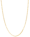 MACY'S PAPERCLIP LINK 16" CHAIN NECKLACE IN 14K GOLD
