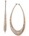 Marchesa Gold-tone Large Domed Filigree Hoop Earrings In Gold