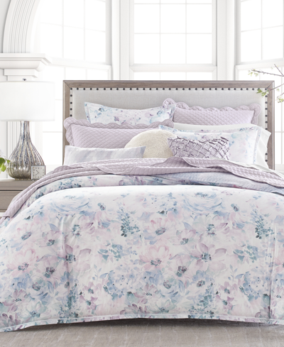 Hotel Collection Primavera Floral 3 Pc. Duvet Cover Sets Created For Macys Bedding In Lilac