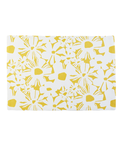 Tableau Blooms Placemat, Set Of 4 In Yellow