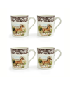 Spode American Quarter Horse Mug, Set Of 4 In Brown