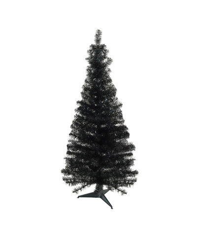 Northlight 4' Slim Black Tinsel Artificial Christmas Tree
